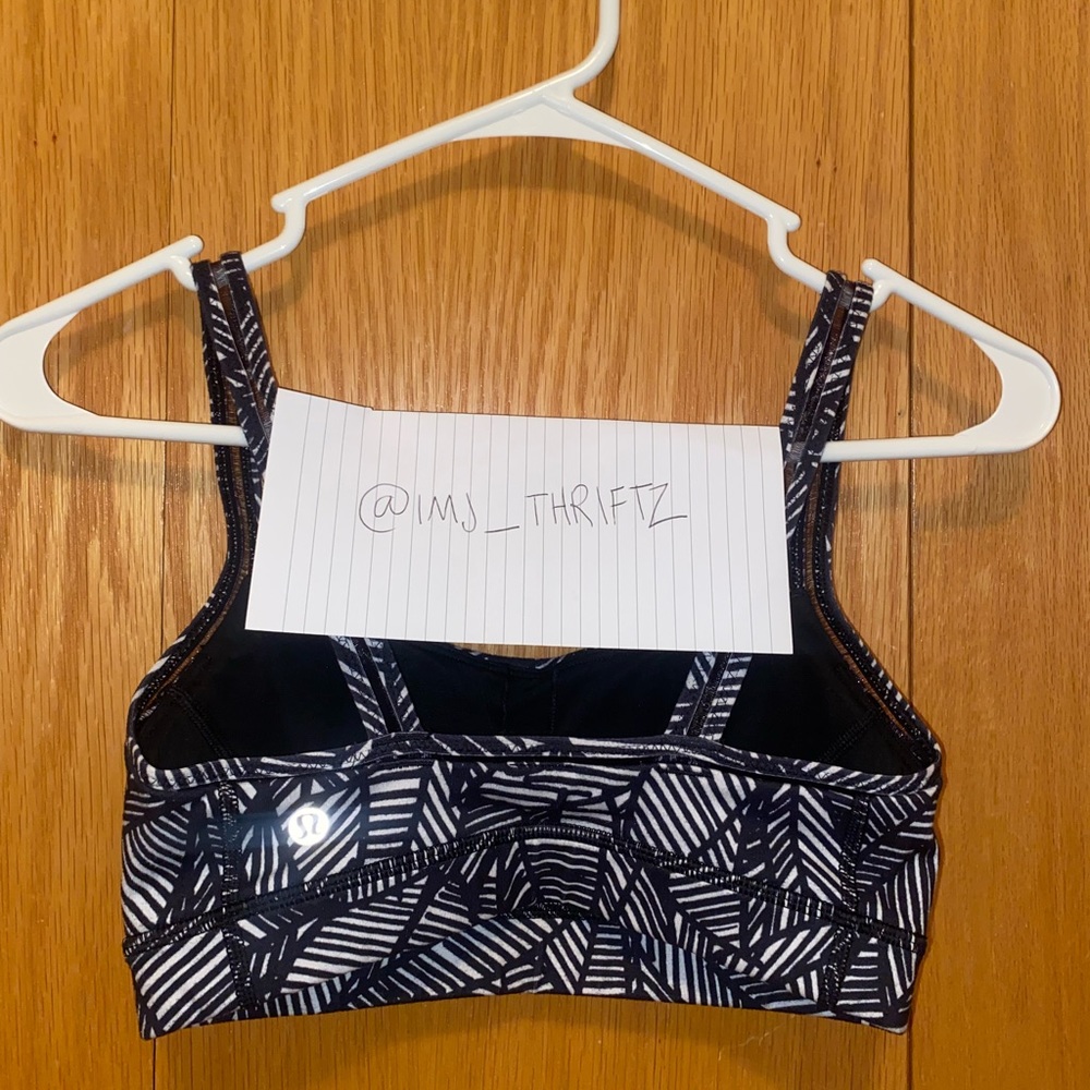Lululemon Black & White Sports Bra Top